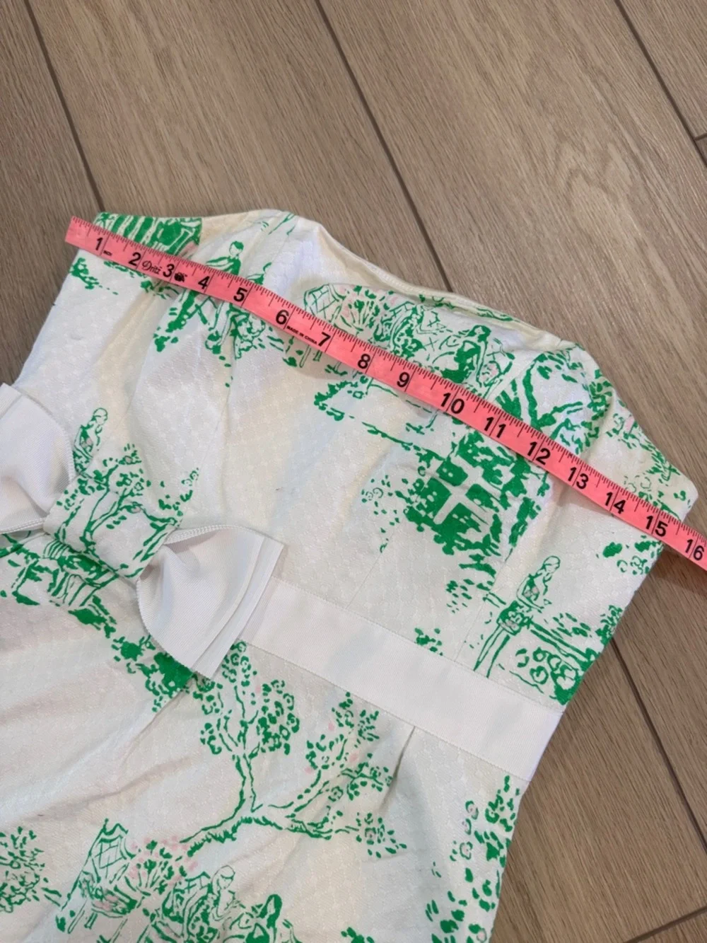 Lilly Pulitzer Amberly strapless sundress sz 4 all over toile print Preppy vacay - Picture 4 of 9